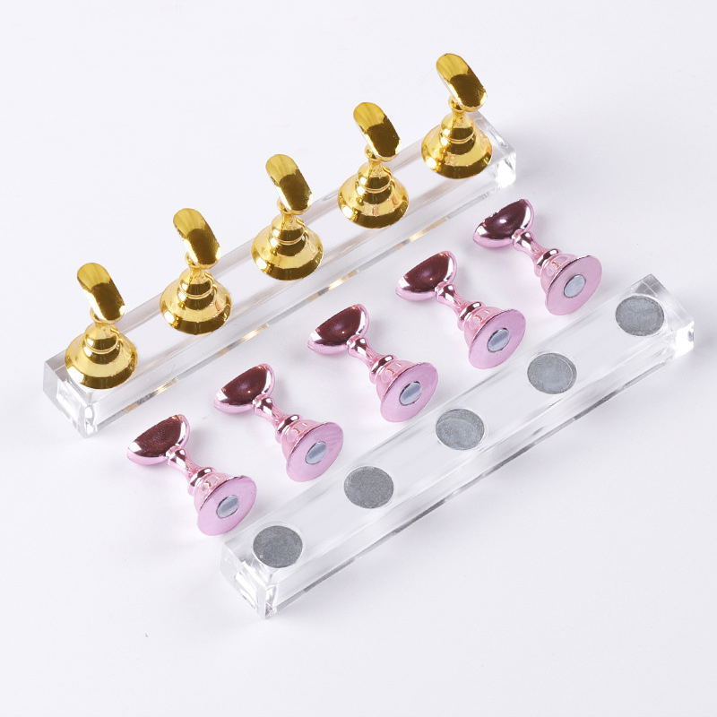 Nail Art Overlay - 5/30 pçs/set suporte magnético do prego