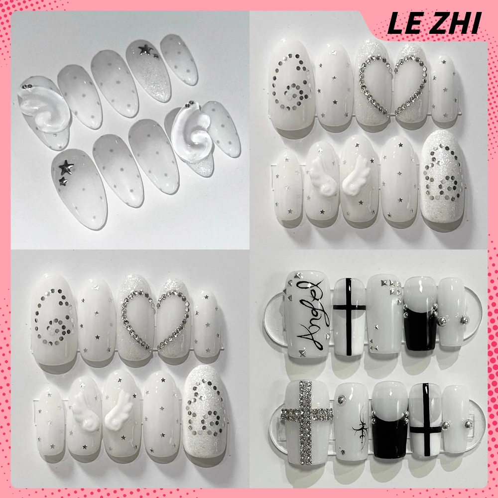 Nail Art Overlay - Y2k retro asas estrelas glitter imprensa