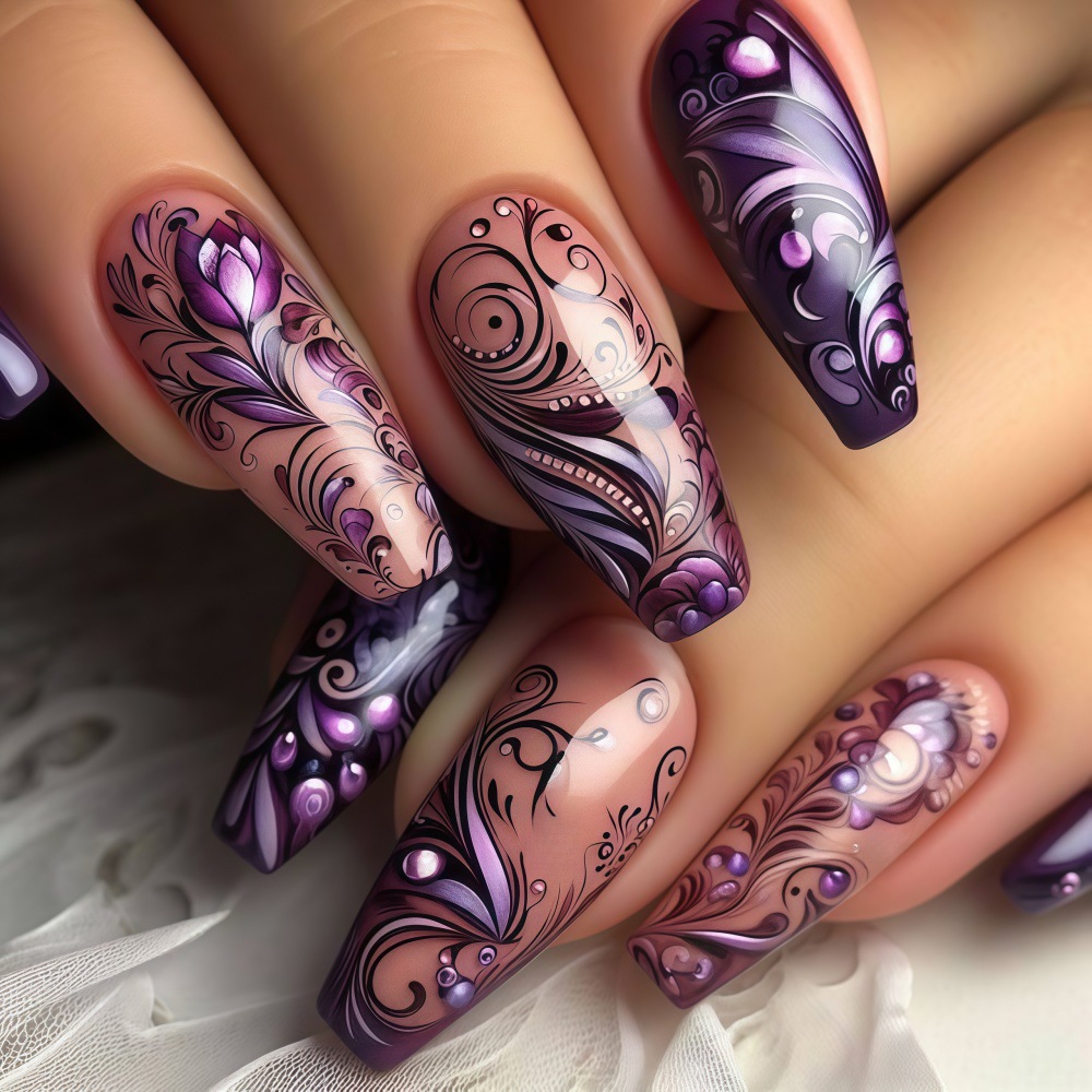 Unhas postiças médias para mul - Nail Art Overlay avaliação e preço