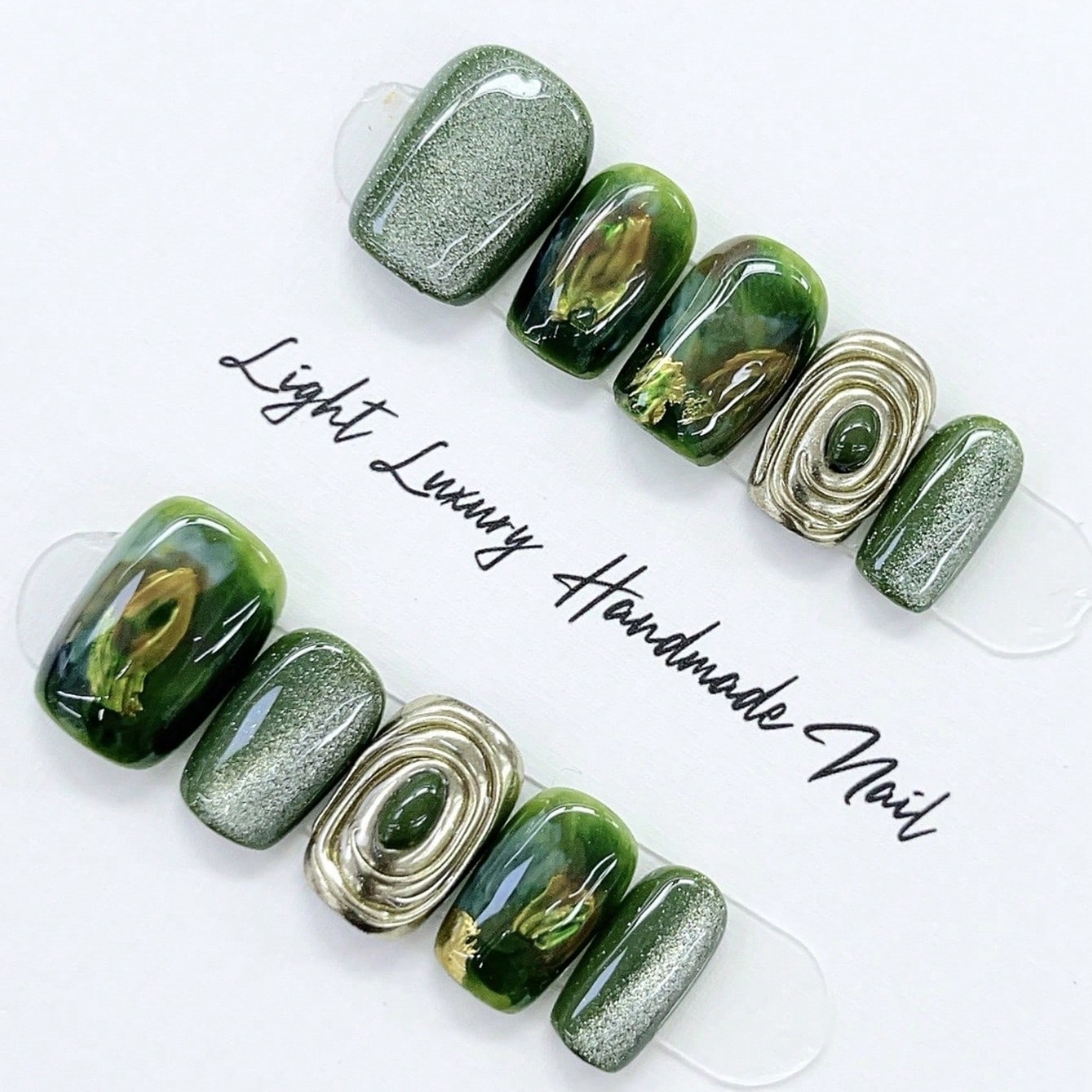 10 peças de unhas postiças cur - Nail Art Overlay avaliação e preço