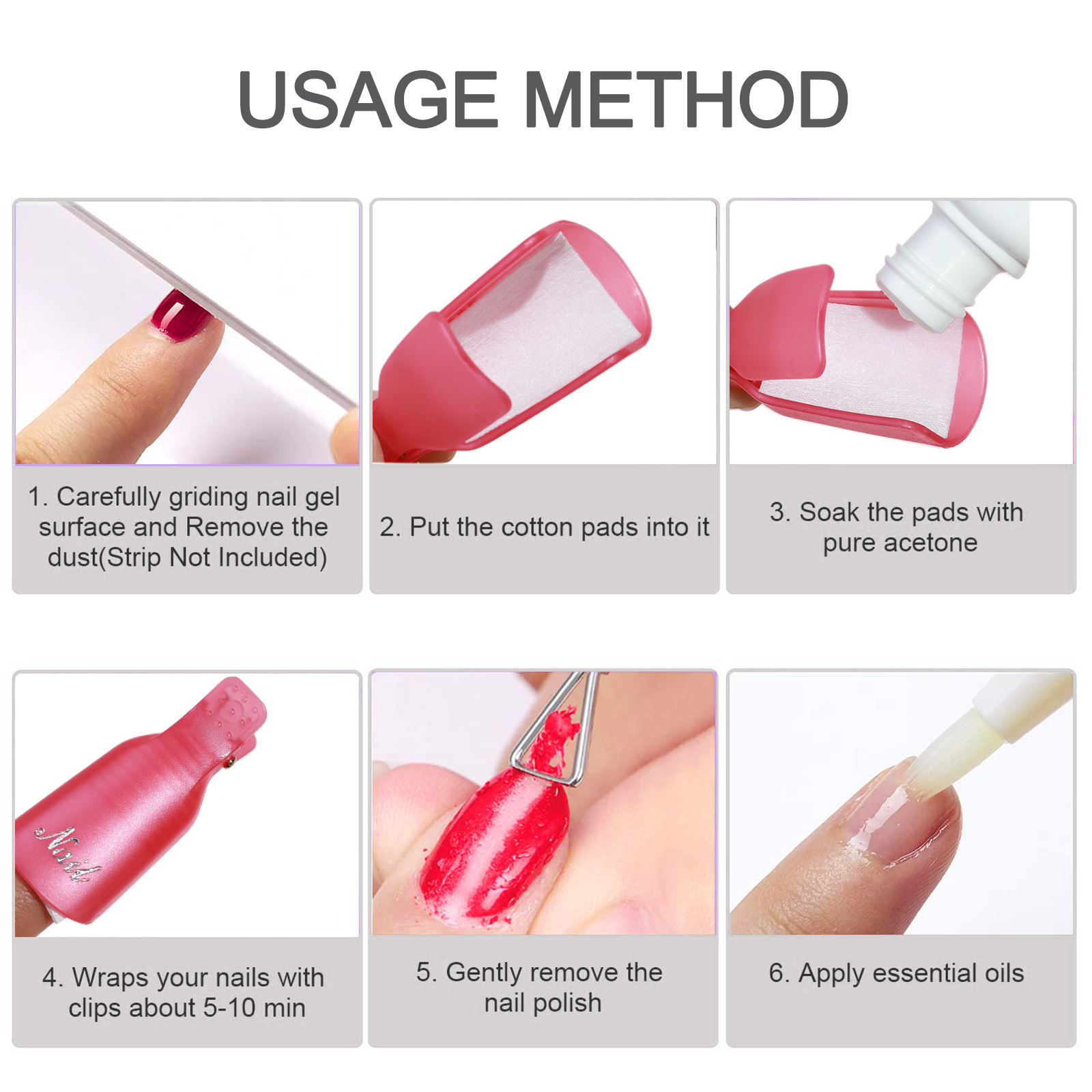10 Clips Removedores de Esmalt - Nail Art Ideas avaliação e preço
